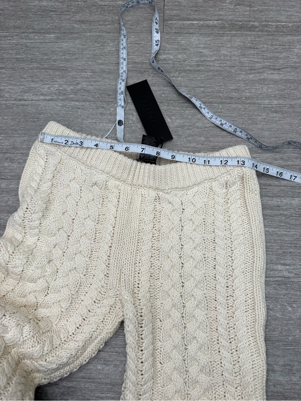 Lioness Serena Pant Cream Cable Knit Flare Pants Boho Coastal Grandma NWT *READ* - Picture 5 of 10